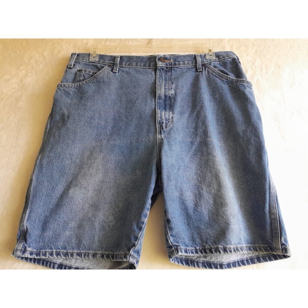 Vtg Y2K Dickies Size 38 Cargo Carpenter Denim Jort Shorts